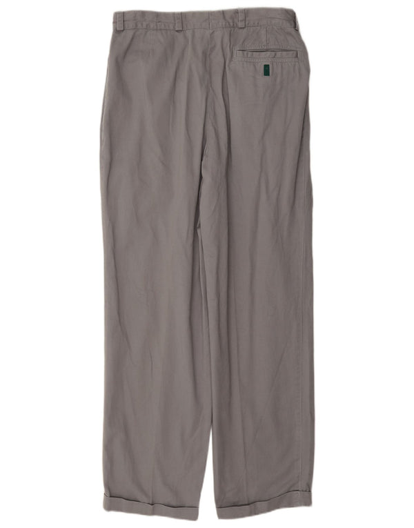 Vintage Hombres Pegged Chino Pantalones IT 46 Pequeño W29 L30 Algodón Gris