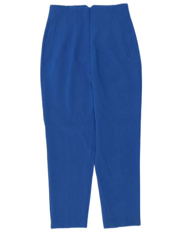 Pantalones casuales cónicos de cintura alta para mujer vintage W28 L27 azul