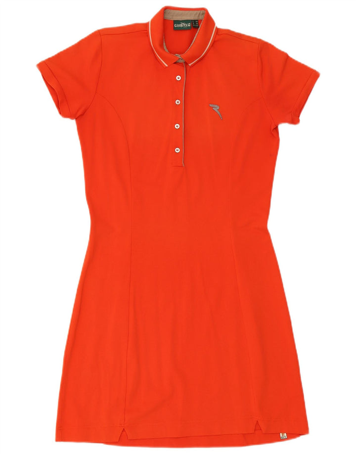 Chervo Vestido Polo Mujer IT 44 Naranja Mediano