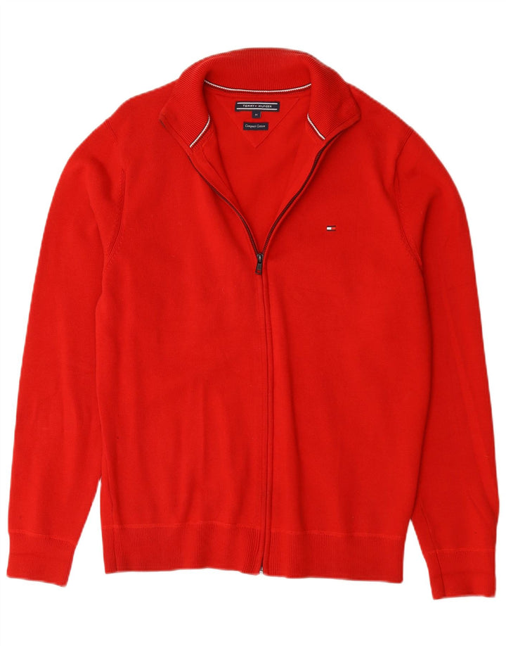Tommy Hilfiger Cárdigan para hombre de algodón rojo medio