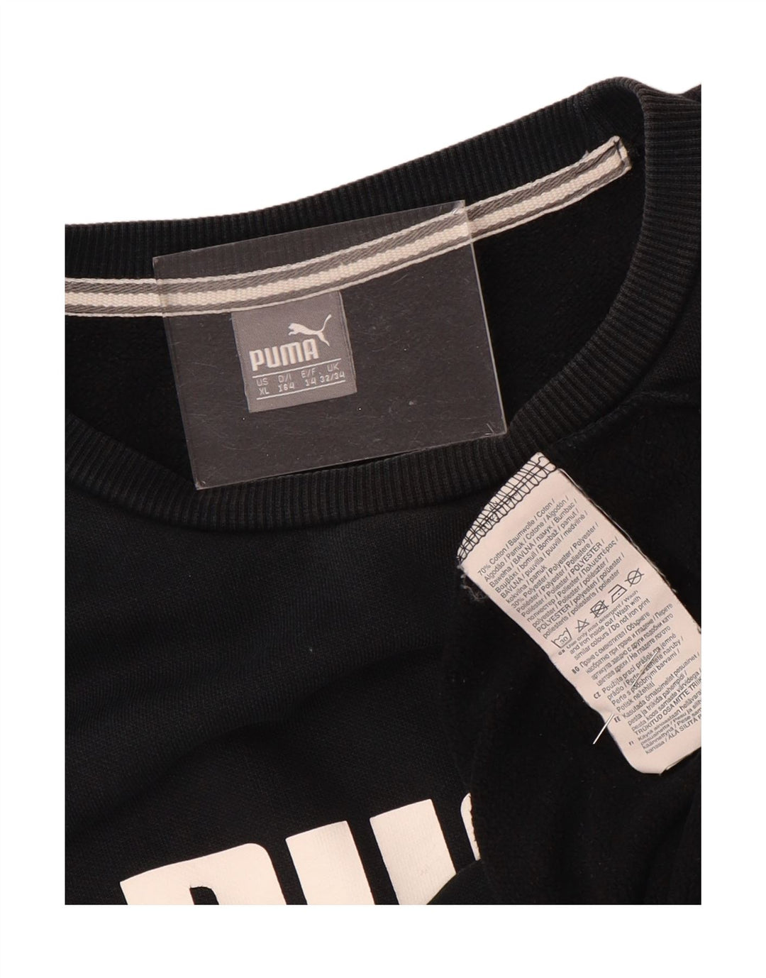 PUMA Sudadera estampada para niña 13-14 años Algodón negro