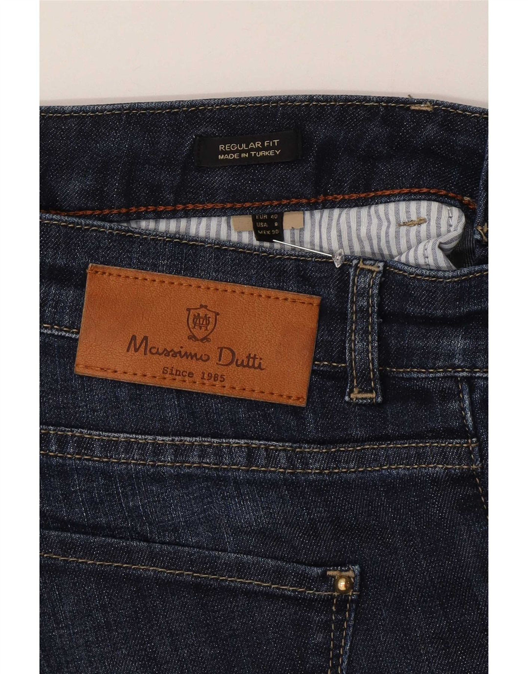 Massimo Dutti Vaqueros Rectos Mujer EU 40 Medium W30 L31 Azul Marino