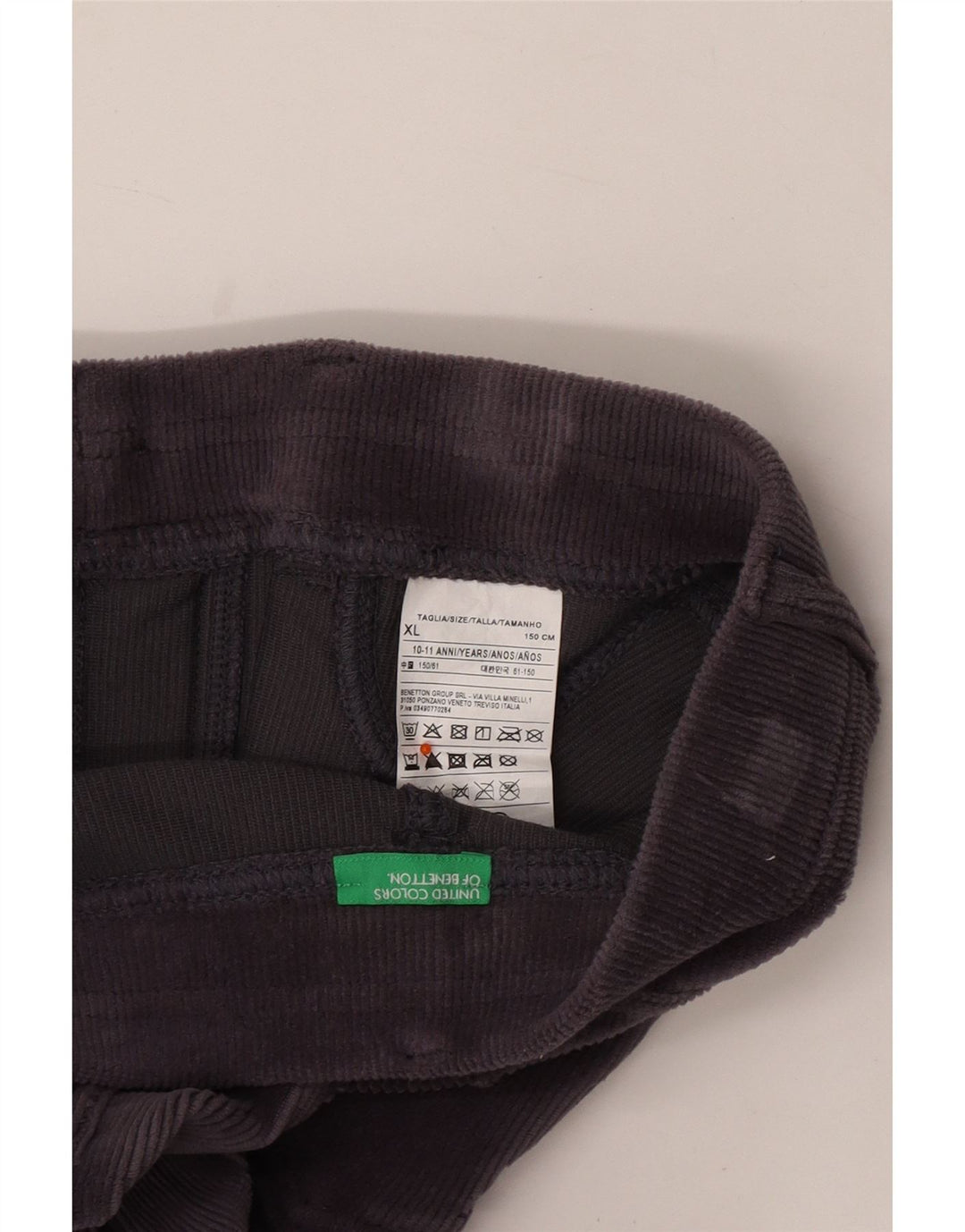 BENETTON Pantalones pitillo de pana para niña 10-11 años XL W25 L26 Morado