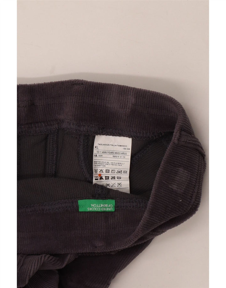BENETTON Pantalones pitillo de pana para niña 10-11 años XL W25 L26 Morado