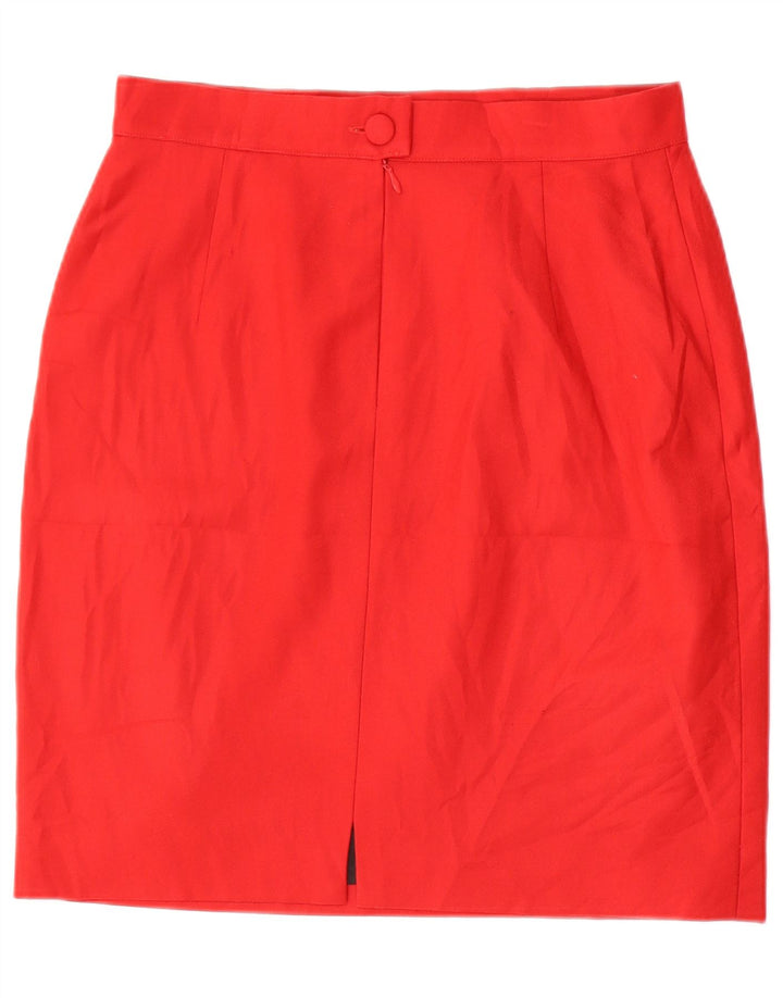 Santandrea Mujer Falda Lápiz Con Estampado Abstracto W30 Mediana Lana Roja
