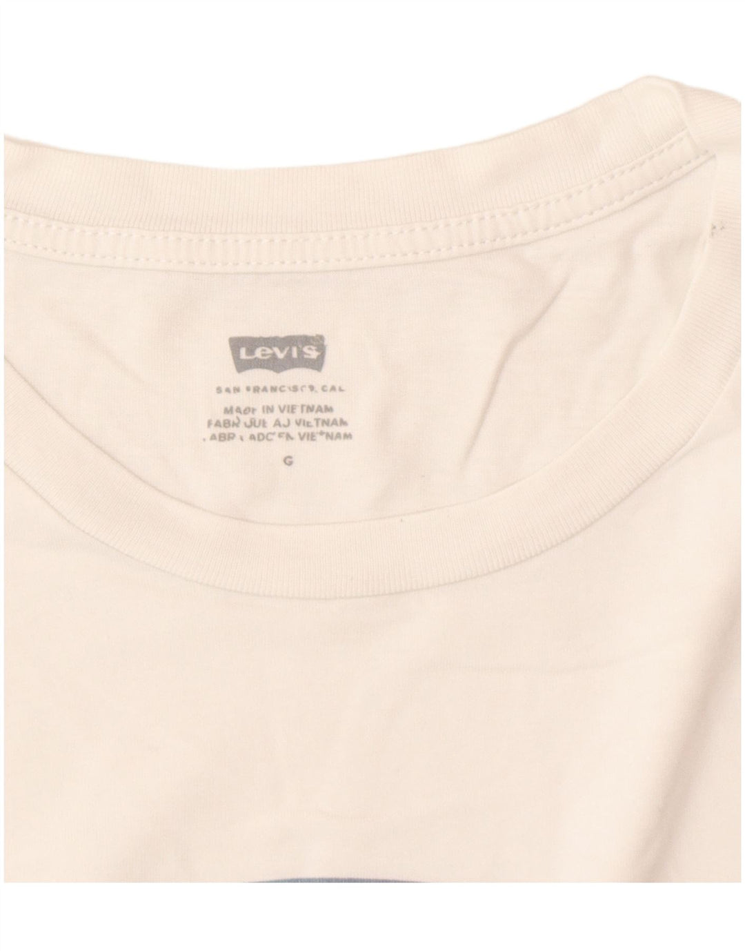 Levi's Hombre Camiseta Gráfica Top Medio Blanco