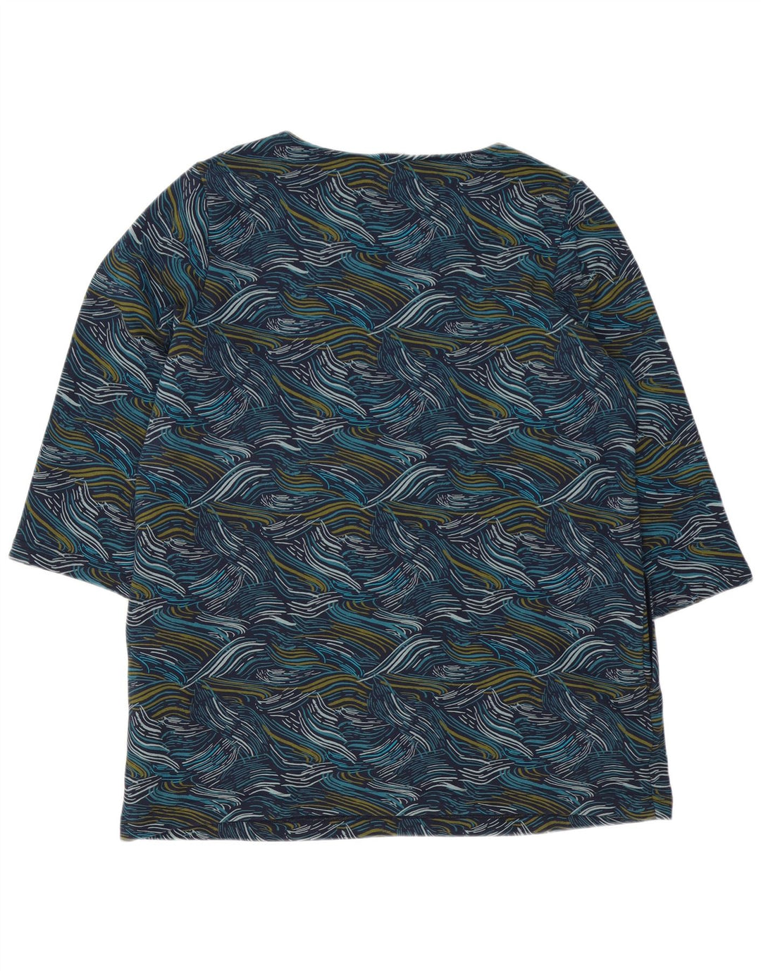 SEASALT CORNWALL Vestido recto con patrón abstracto para mujer UK 46 Azul grande