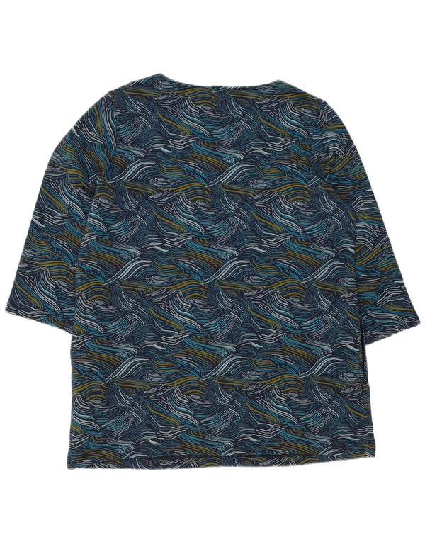 SEASALT CORNWALL Vestido recto con patrón abstracto para mujer UK 46 Azul grande