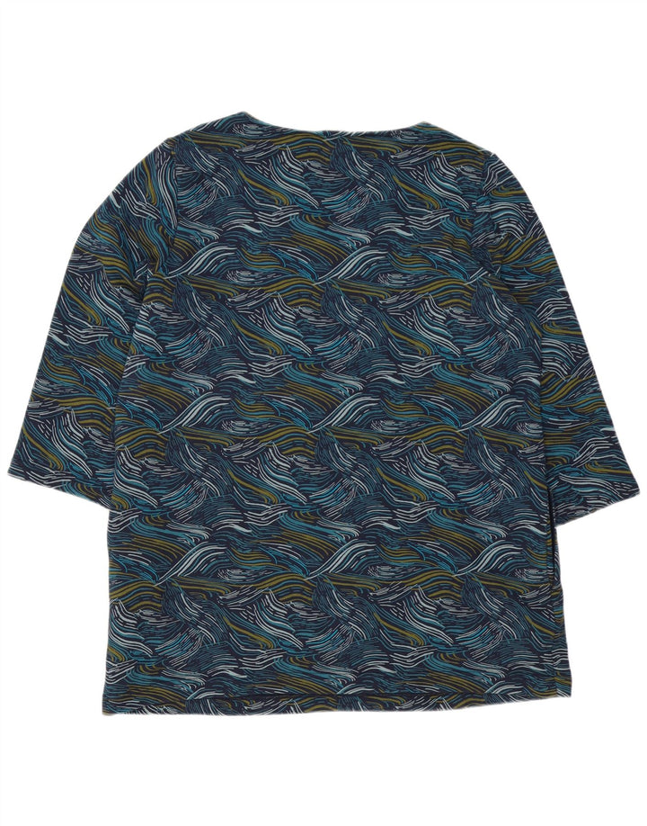 SEASALT CORNWALL Vestido recto con patrón abstracto para mujer UK 46 Azul grande