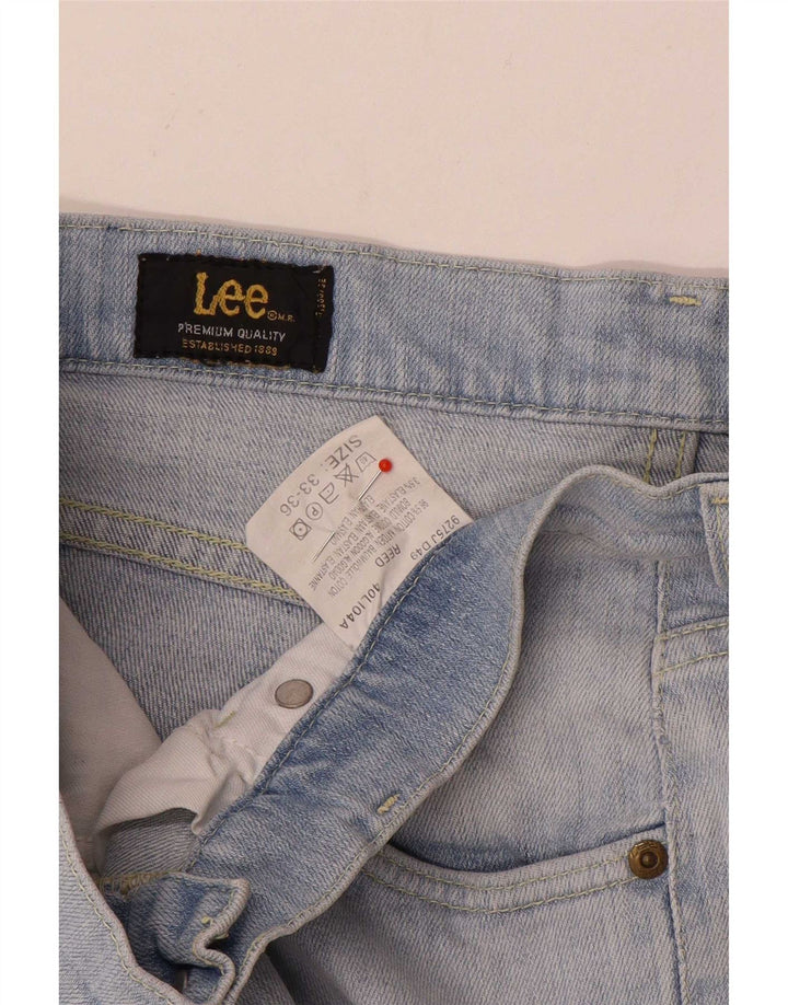 Lee Mens Denim Shorts W33 Grande Algodón Azul