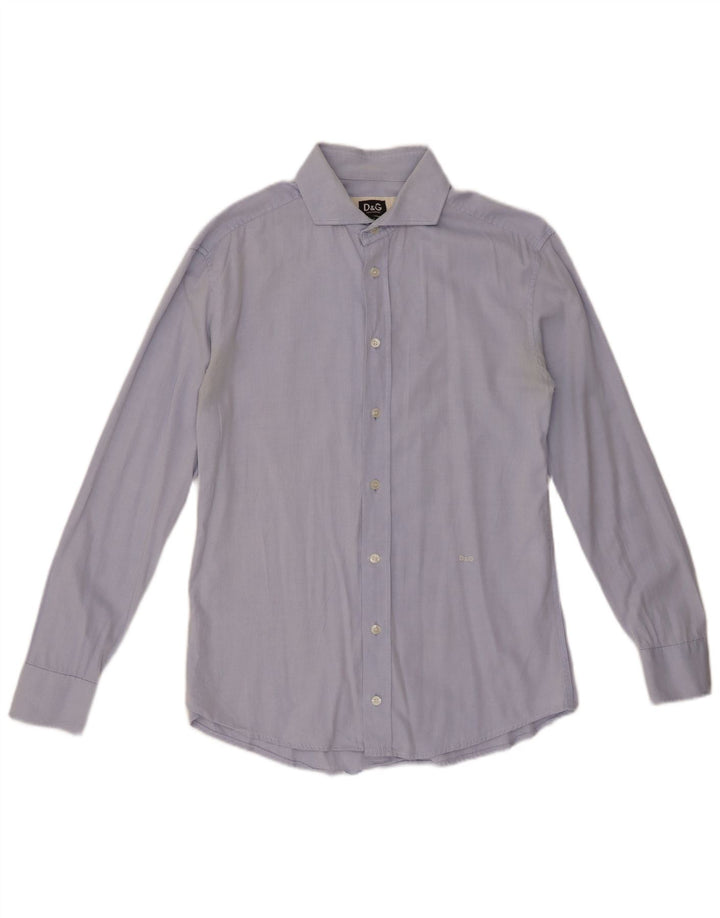 DOLCE & GABBANA Camisa Hombre Algodón Azul Medio