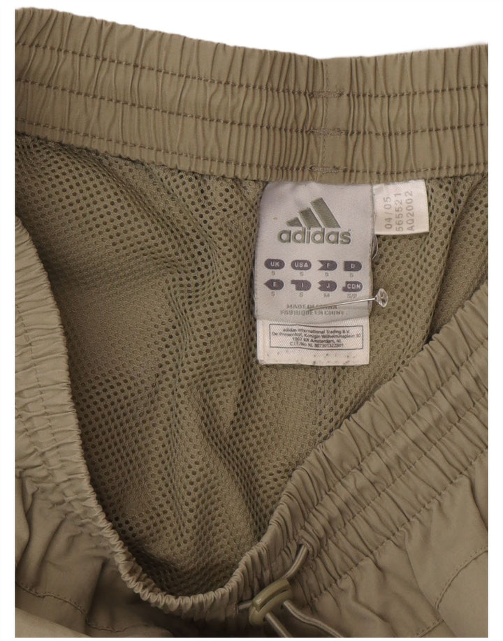 Adidas Mens Capri Chándal Pantalones Pequeño Caqui Poliéster