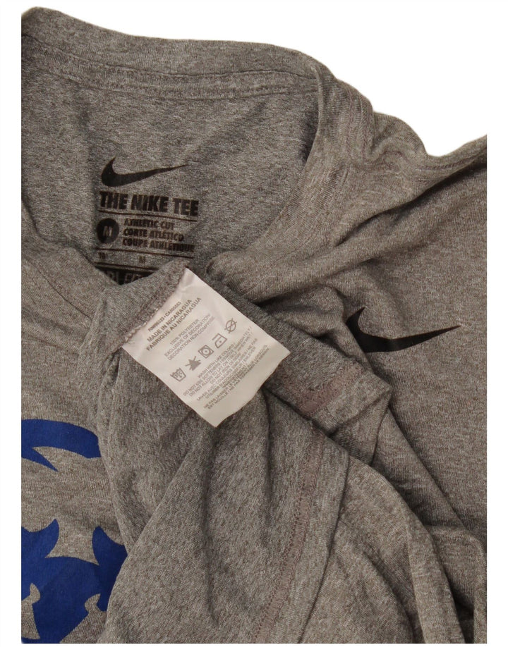Nike Dri Fit Graphic Camiseta para mujer UK 44 Poliéster gris medio