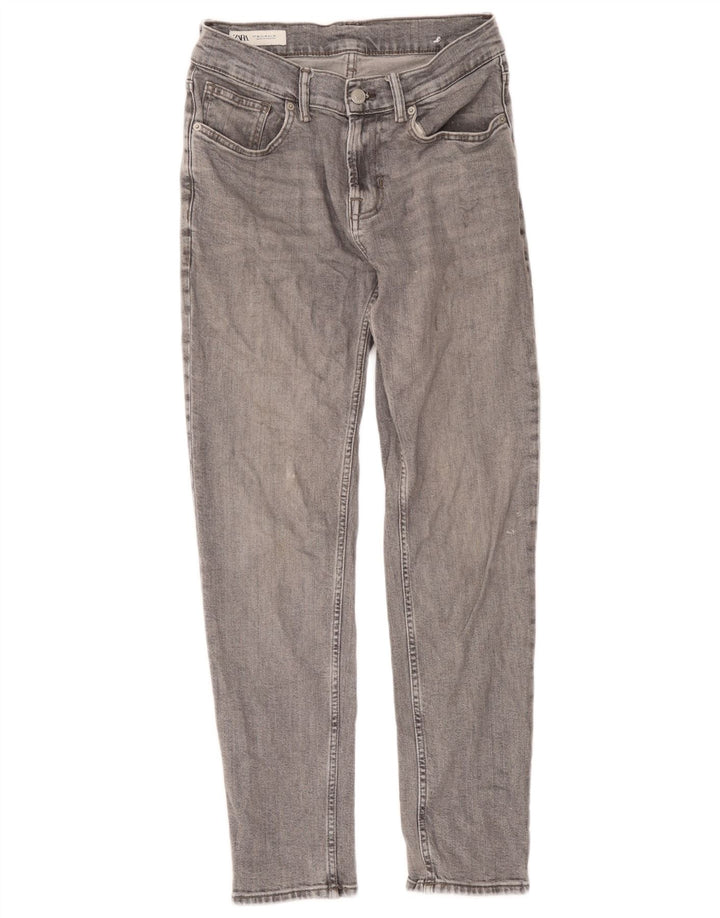 Zara Mens Slim Jeans EU 38 Small W30 L29 Gris Algodón