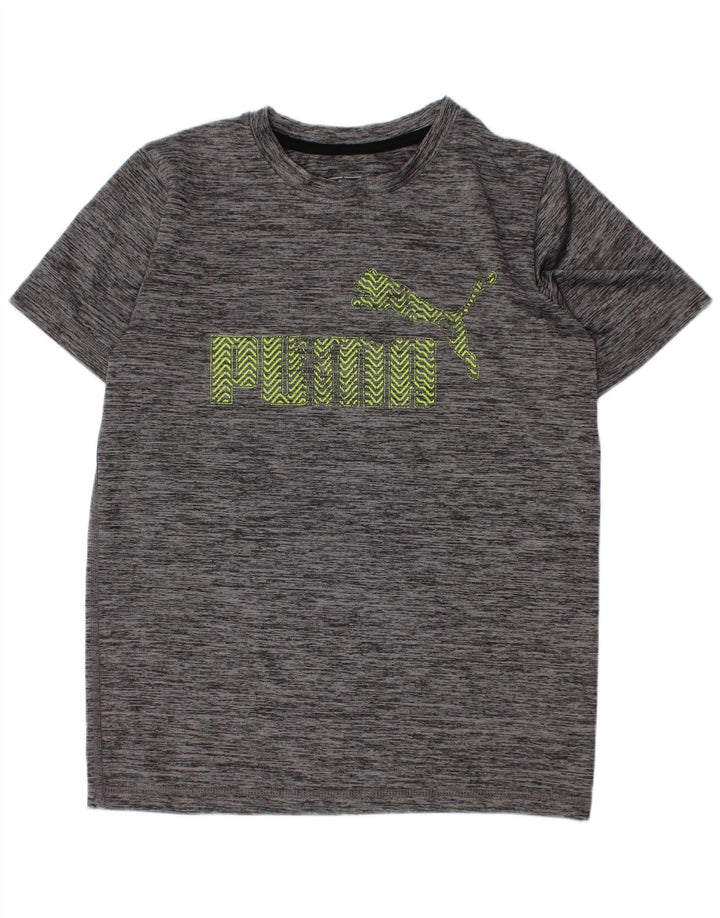 Puma Camiseta gráfica para niños 7-8 años Small Gris Moteado Poliéster