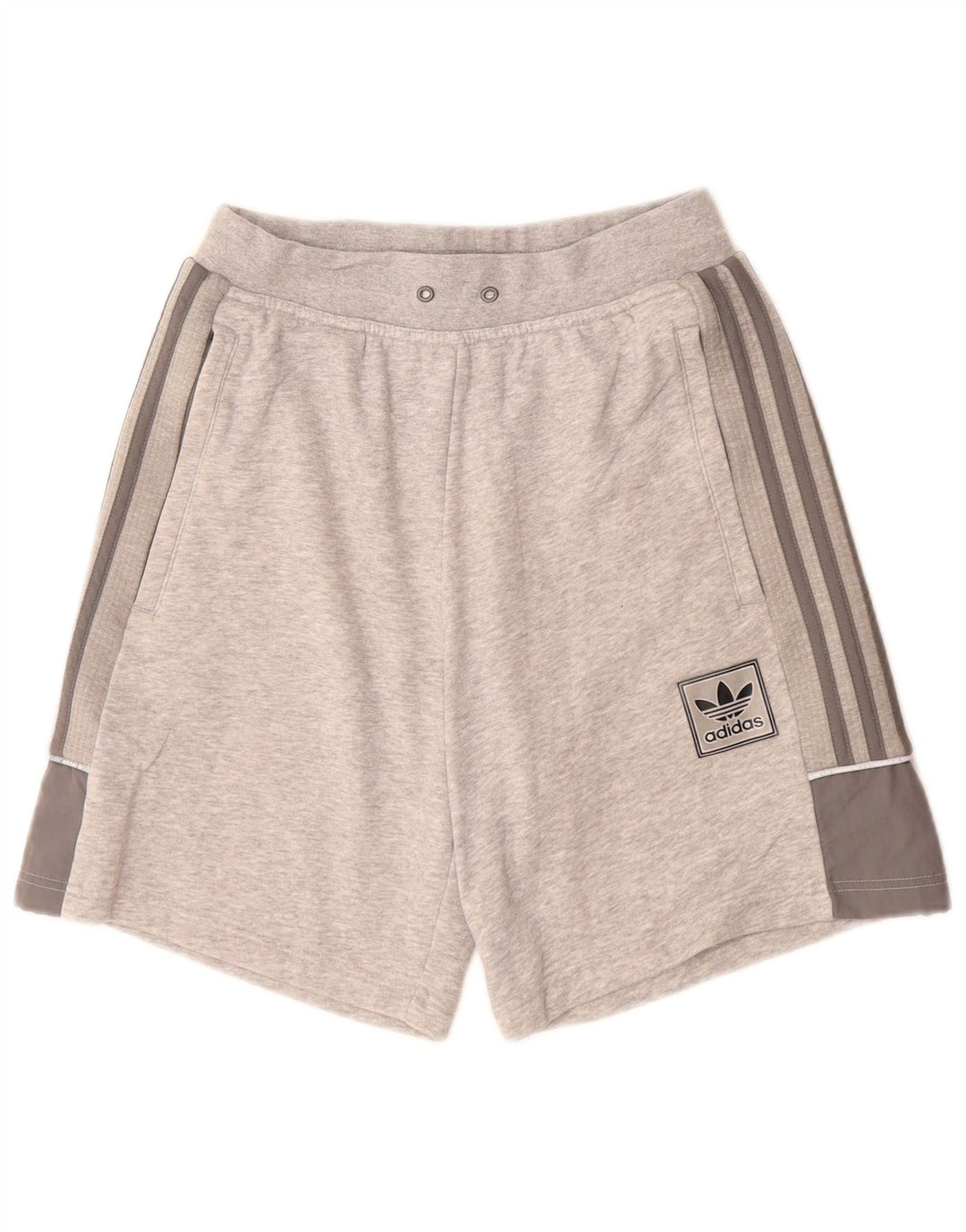 Pantalones cortos deportivos ADIDAS para hombre pequeños de algodón gris