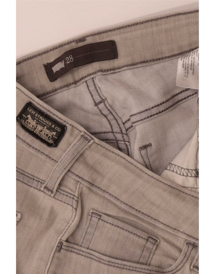 Vaqueros Levi's Mujer Cropped W28 L25 Algodón Gris