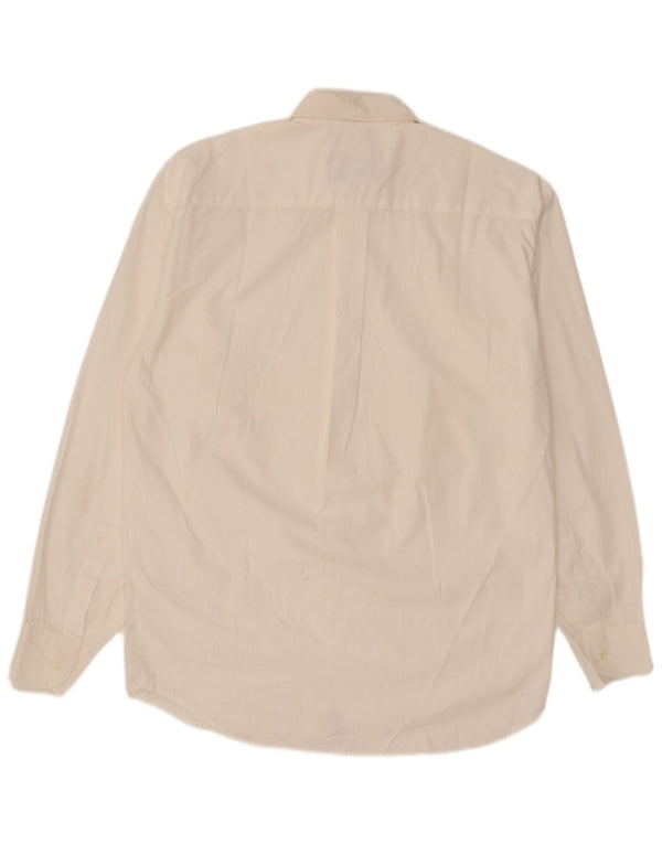 Camisa vintage para hombre de algodón blanco pequeño