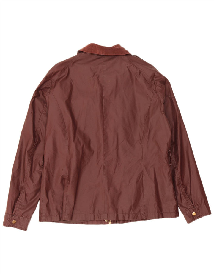 Laura Ashley Chaqueta utilitaria para mujer Reino Unido 46 Grande Algodón marrón