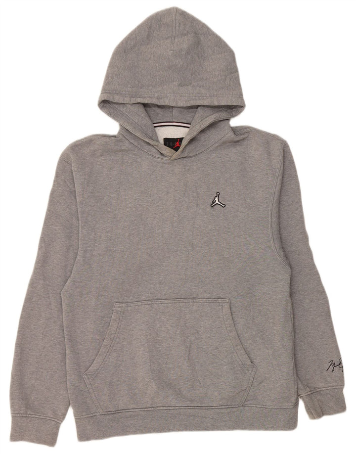 Jordan Mens Air Sudadera con capucha Jumper Pequeño Gris Algodón