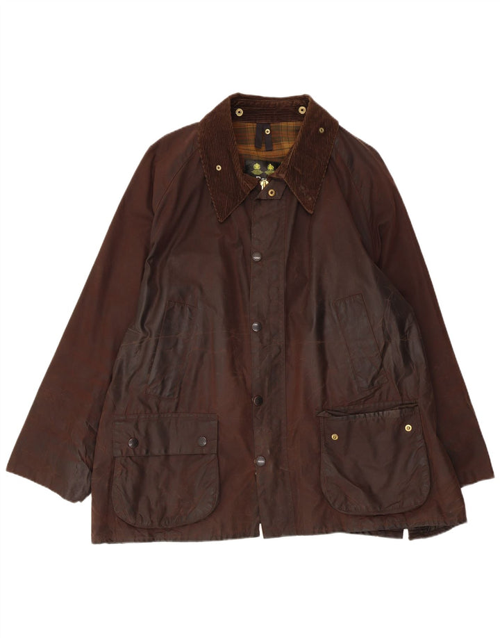 BARBOUR Chaqueta de algodón encerado Bedale para hombre Talla 52 2XL Algodón marrón