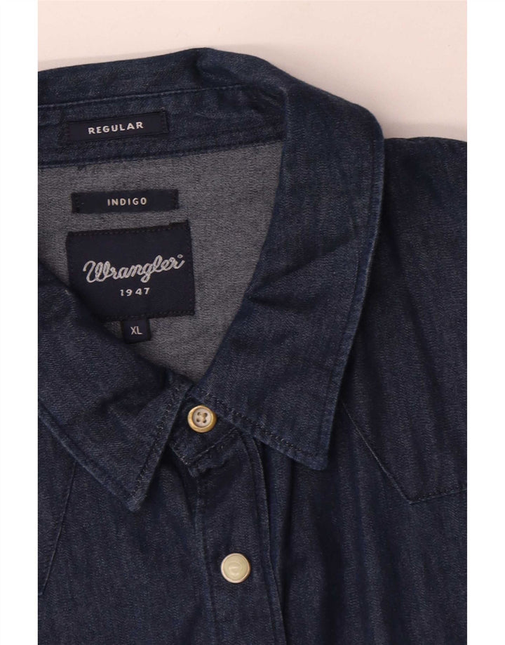 Wrangler Camisa Vaquera Regular Fit Hombre XL Algodón Azul Marino