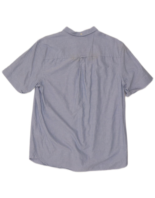 Lyle & Scott Camisa de manga corta para hombre de algodón azul grande