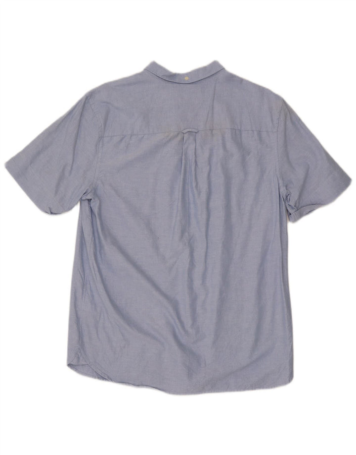 Lyle & Scott Camisa de manga corta para hombre de algodón azul grande