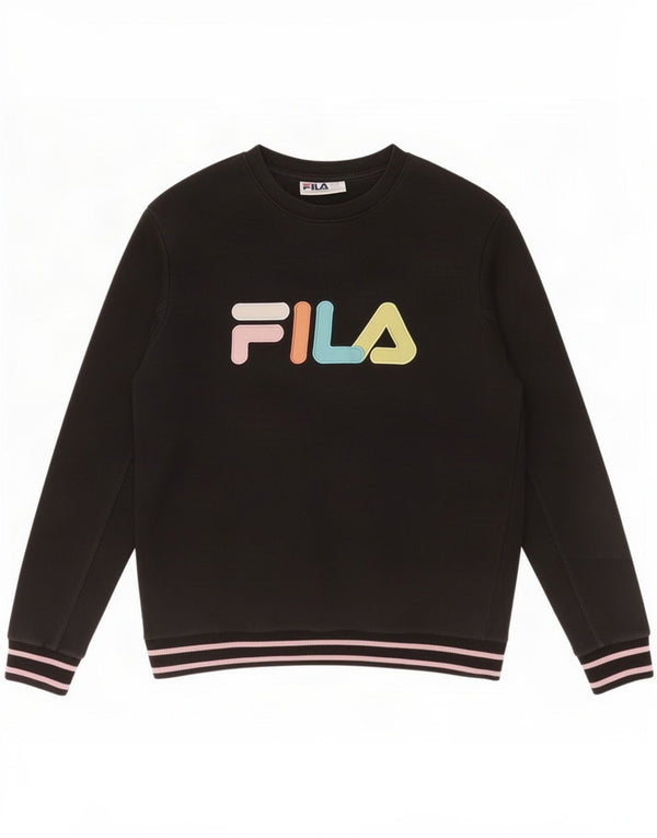 Fila Sudadera gráfica para mujer Jumper UK 18 XL Algodón a rayas negro