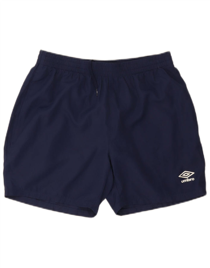 Pantalones cortos deportivos Umbro para hombre Poliéster azul marino mediano