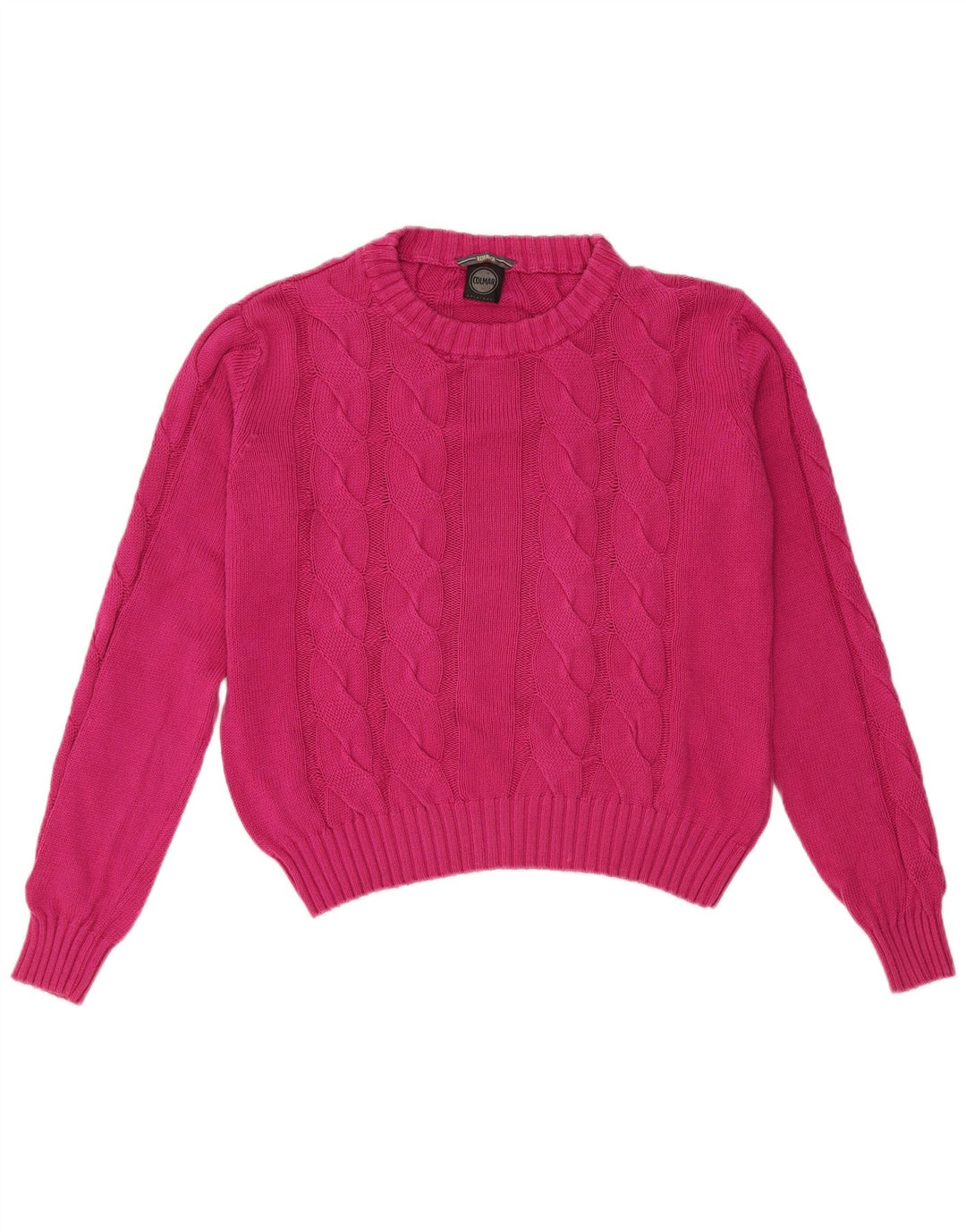 COLMAR Suéter tipo jersey de cuello redondo de gran tamaño para mujer UK 10 Small Pink