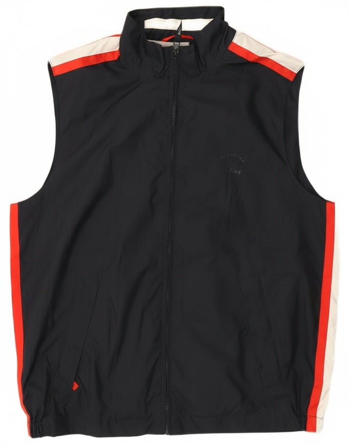 Paul & Shark Chaqueta de chándal para hombre con diseño color block en azul marino mediano