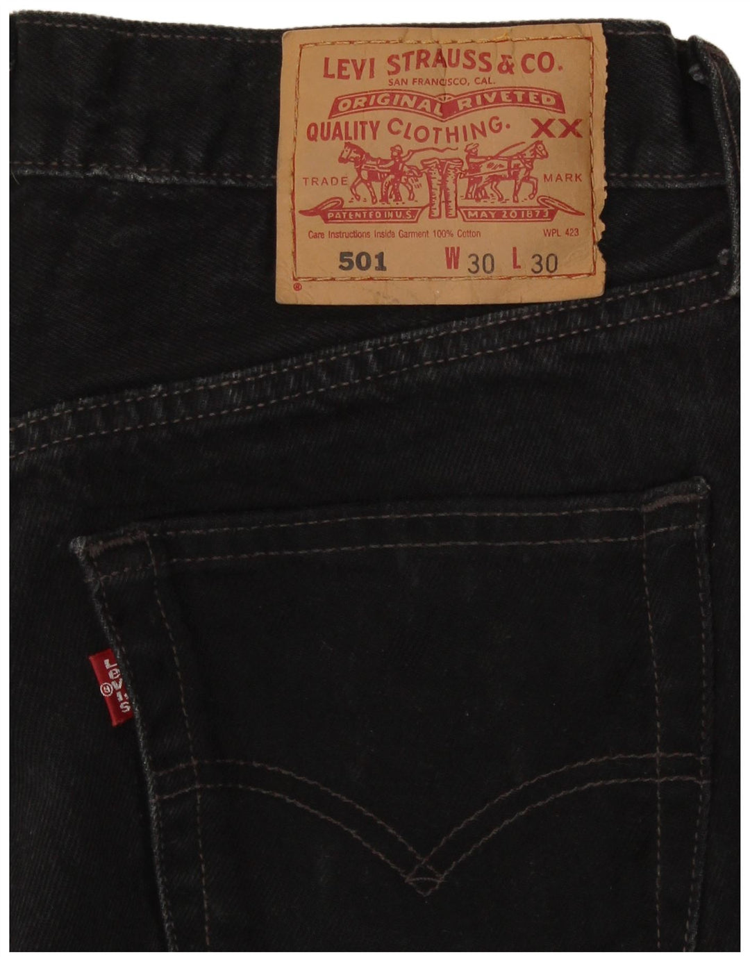 Levi's Mujer 501 Shorts De Mezclilla W30 Medium Negro Algodón