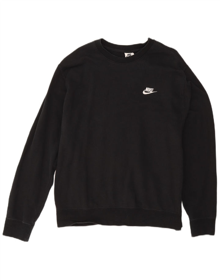 Nike - Sudadera tipo jersey para hombre, talla grande, algodón negro