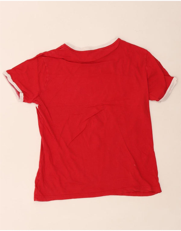 Tommy Hilfiger Camiseta gráfica para hombre Top pequeño de algodón con bloques de color rojo