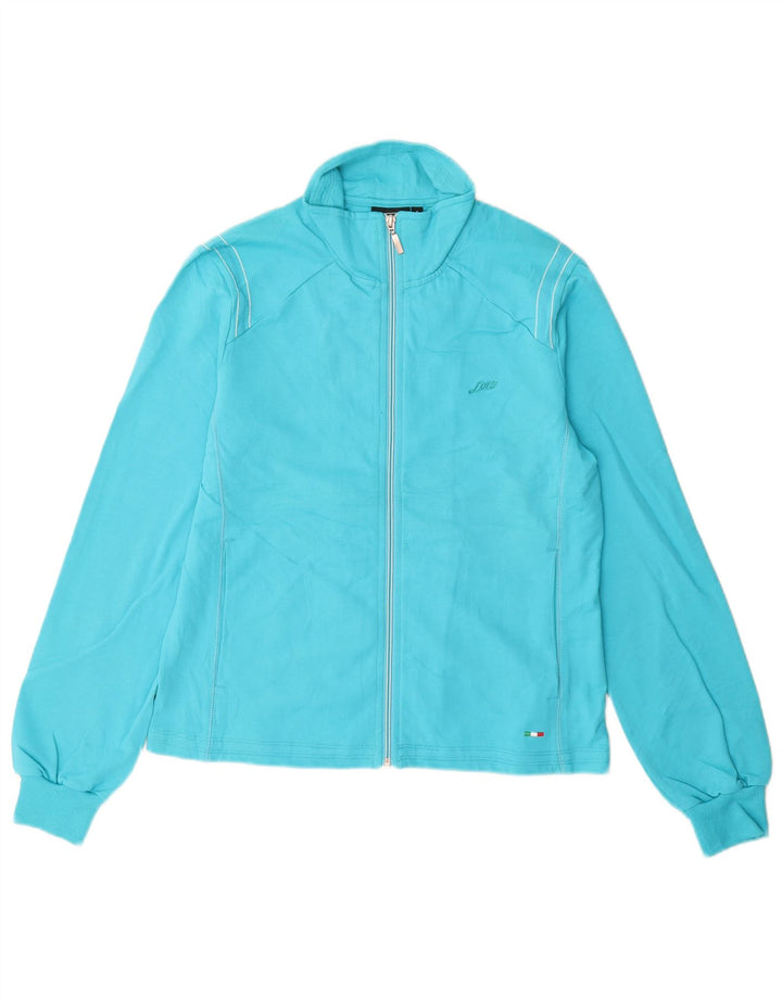 LOTTO Chaqueta de chándal para mujer UK 10 Small Blue Cotton