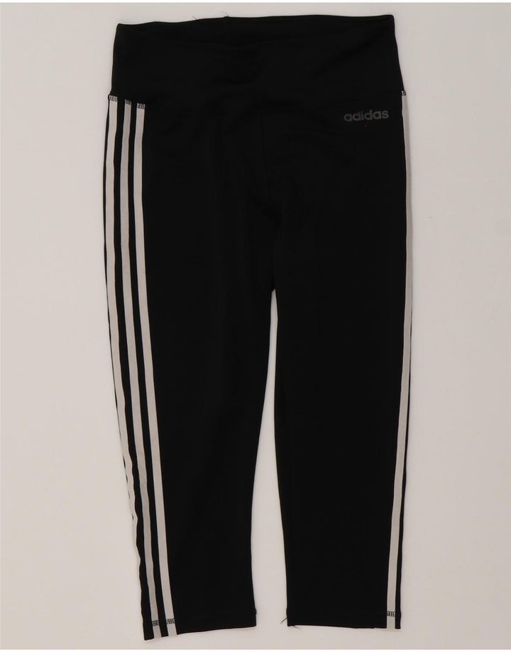 Adidas Mujer Climalite Capri Leggings Reino Unido 12/14 Mediano Negro Poliéster