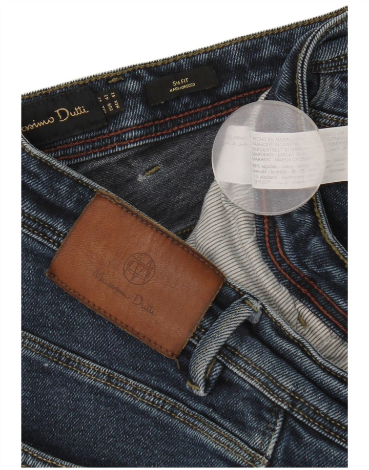 Massimo Dutti Vaqueros Slim Hombre EU 42 Large W32 L31 Algodón Azul