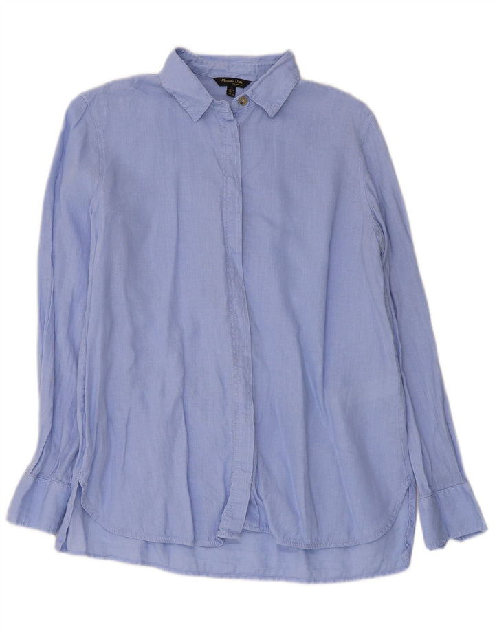 Camisa Massimo Dutti Mujer EU 38 Small Azul Lino