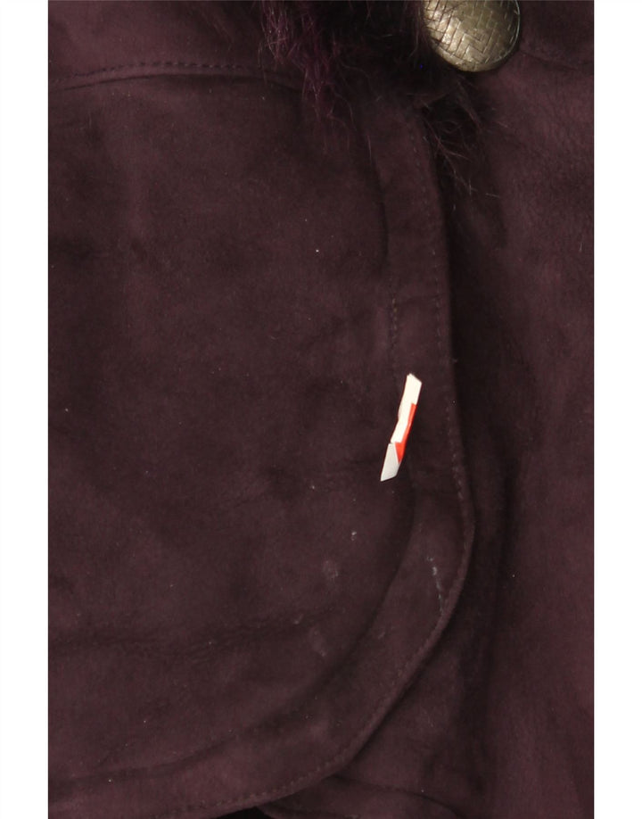 Vintage mujer 3/4 manga chaqueta de gran tamaño IT 42 Púrpura Medio