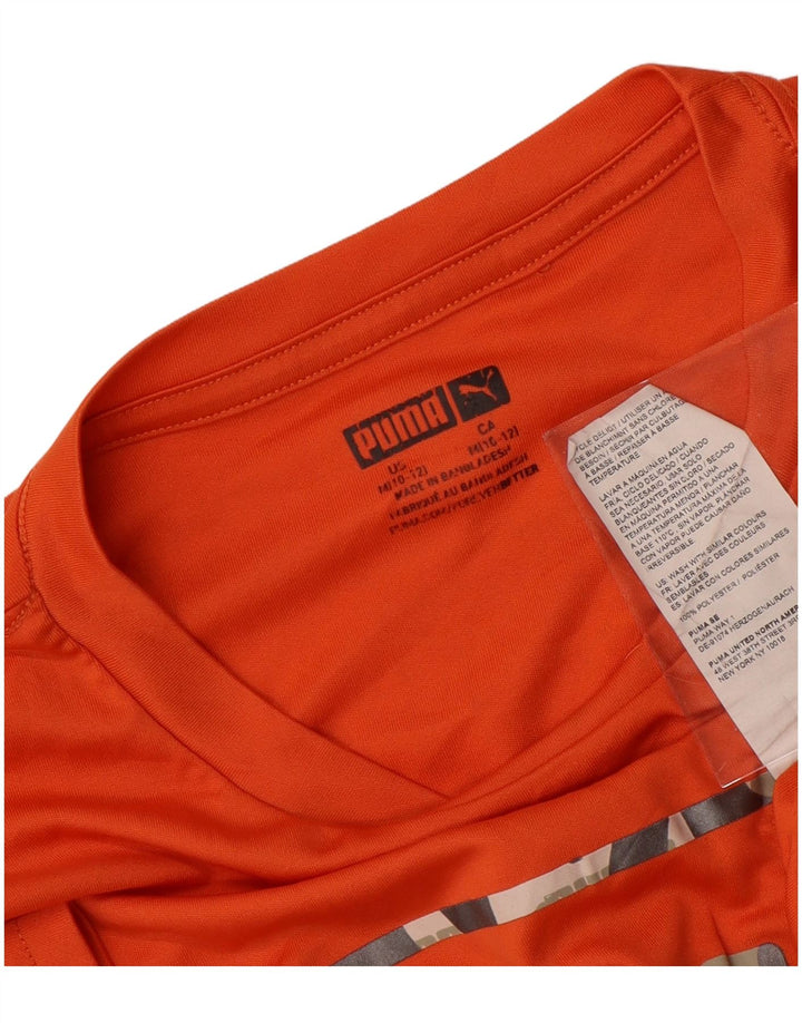 PUMA Camiseta gráfica para niño 10-11 años Poliéster naranja medio