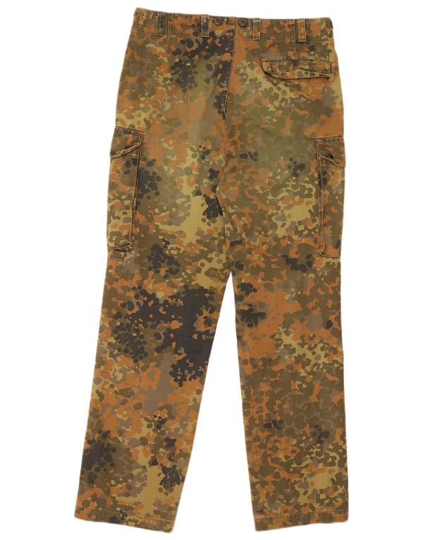 Pantalones cargo rectos vintage para hombre W34 L32 Algodón de camuflaje verde