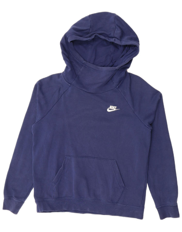 Nike - Sudadera con capucha para mujer, talla grande, algodón, color azul marino