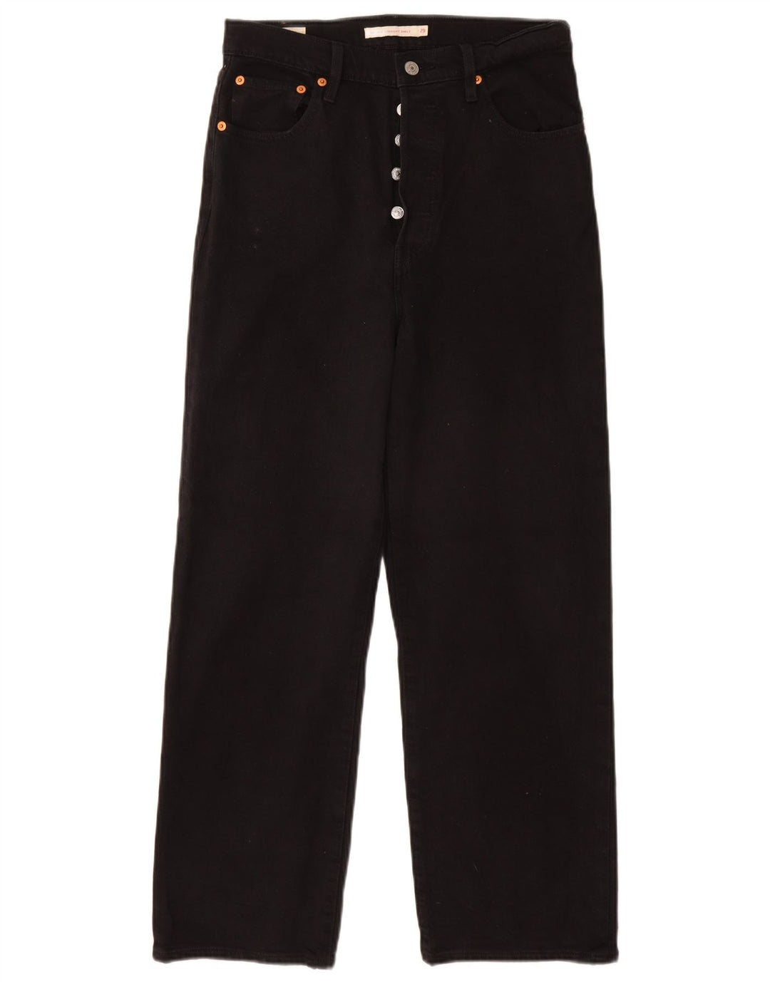 LEVI'S Vaqueros rectos de talle alto Ribcage para mujer W29 L27 Algodón negro