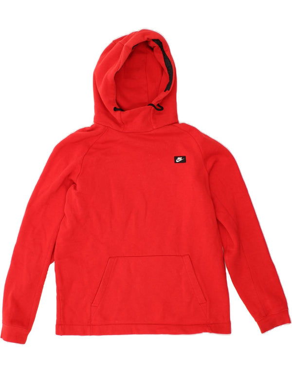 NIKE Hombre Sudadera con capucha Jumper Medium Rojo Algodón