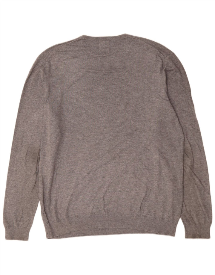 Zara Hombre Jersey De Cuello Redondo Jersey Grande Gris