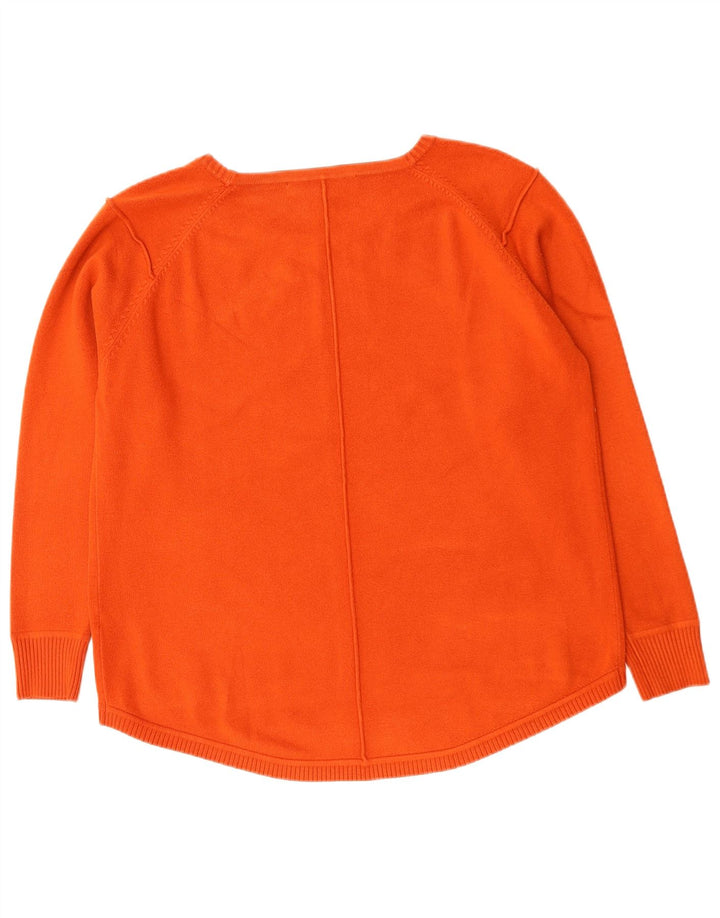 FRENCH CONNECTION Suéter tipo jersey con cuello barco para mujer UK 40 XL Naranja
