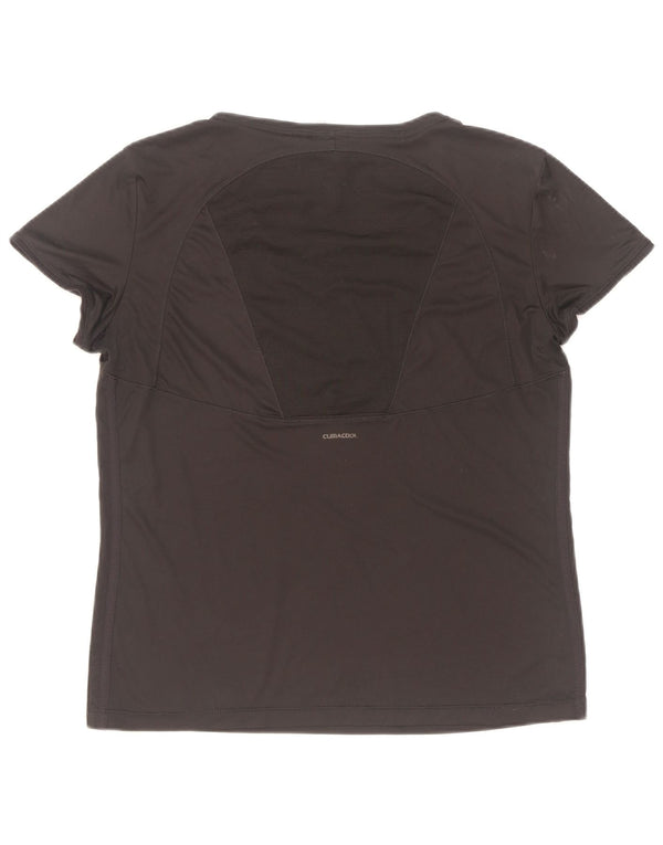 Adidas Mujer Climacool Camiseta Top UK 40 Grande Poliéster Negro