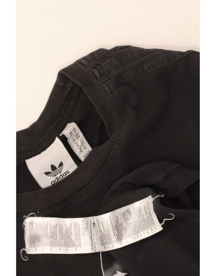 Adidas Hombre Gráfico Top Manga Larga Medio Algodón Negro