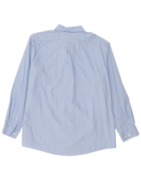 Eddie Bauer Camisa de corte clásico para hombre XL Algodón a rayas azules
